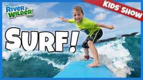 Kids get SURFING lessons in HAWAII | River and Wilder Show