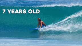 7 YR OLD SURFS BIG WAVE IN NICARAGUA - Bucket List Surf Camp Lessons