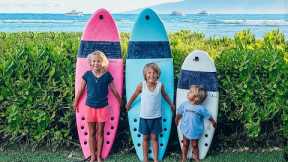 1ST DAY OF SURF SCHOOL Part 1 with 7 YR Old Dorothy and 5 YR Old Manilla. The Ultimate Surf Routine.