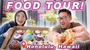 Honolulu FOOD TOUR! || [Oahu, Hawaii] Famous Cupcakes & Handmade Sausages at Restaurant Row!