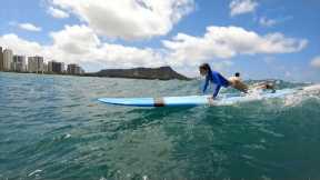 Massa's and Taggart's Surfing Pops in Waikiki Beach, Hawaii - 2022
