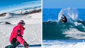 SNOWBOARDING AND SURFING IN THE SAME DAY | HAWAII