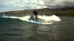 Kieron surfing in Hawaii with Hawaiian Surf Adventure