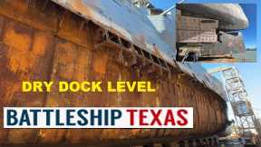 Battleship Texas USS Texas Surface Level Dry Dock  Video