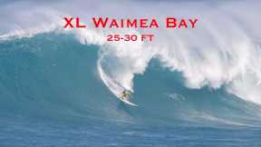 Surfing XL Waimea Bay (Raw 4K) Biggest swell of the season