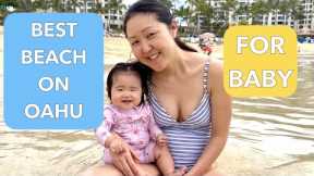 BEST BEACH ON OAHU FOR BABY//7 Month Old First Trip to Hawaii Beach, Family Time