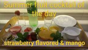 Summer fruit cocktail of the day easy & quick to make strawberry & mango flavored #yummy#delicious