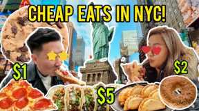 BEST CHEAP EATS IN NEW YORK CITY: THE ULTIMATE NYC FOOD GUIDE ON A BUDGET | NEW YORK VLOG 2022