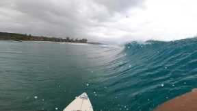 FUN WAVES ON A STORMY DAY!! (NORTH SHORE, OAHU)
