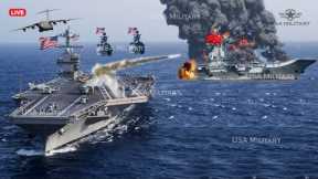 War Began (Apr 25,2023) US navy fires dozens missiles destroys China aircraft carrier in SCS