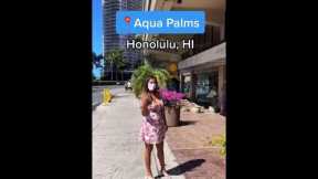 Where to Stay on Oahu Hawaii || Aqua Palms Hotel Tour #shorts