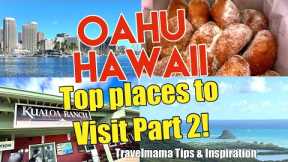 Oahu Hawaii Tour Top places Part 2 Travel Guide | Jurassic | Kualoa Ranch | Food |Honolulu #travel