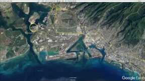 Pearl Harbor Attack Locations from Google Earth