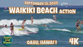 Waikiki Beach Action September 13, 2020 Oahu Hawaii Surfing