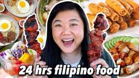 ONLY EATING FILIPINO FOOD FOR 24 HOURS! Filipino Food Tour
