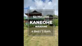 Kaneohe Villa for sale $2,750,000 - Hawaii Real Estate Tour