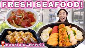 MASSIVE PLATTERS of FRESH SUSHI 🍣 || [Honolulu, Hawaii] Fresh Seafood, Poke Bowls, and more!