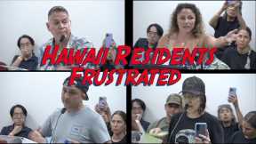 Hawaii Residents voice frustration at the Build Beyond Barriers Working group meeting Aug. 29.