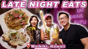 LATE NIGHT EATS in WAIKIKI! || [Oahu, Hawaii] Local Specialty Tiki Style Spot w/ @Jaycation