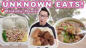 HIDDEN LOCAL SPOTS in Hawaii! || [Waipahu, Hawaii] Hole in the wall & low key food trucks!