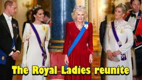 The Royal Ladies reunite at the State Banquet at Buckingham Palace 👑✨