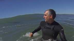 Great White Shark Surprises Solitary Surfer