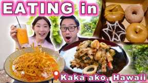 Eat With Us in KAKA 'AKO! || [Oahu, Hawaii] New Thai Food and Taro Donut 🍩 Tasting!
