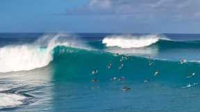 PIPELINE GOES PSYCHO YESTERDAY CRAZY WIPEOUTS & HUGE BARRELS