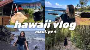 🌴 hawaii vlog: landing in maui, road to hana, sightseeing, & hiking the pipiwai trail 🎋
