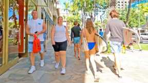 HAWAII WALKING - Kalakaua Ave. The Main Street in Waikiki.  #travelvlog #waikikibeach #hiddencamera