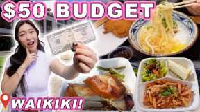 What $50 Can Get You in WAIKIKI! || [Oahu, Hawaii] Affordable Meals, Udon, Pasta, Sandwiches!
