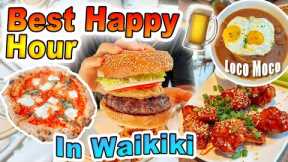 BEST Happy Hour deals in Waikiki🍻 Hawaii 2023 (Oahu cheap eats)｜beers, Pizza, Burger, Loco Moco