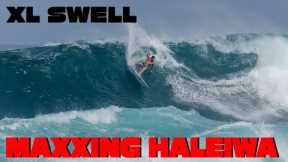 MAXXING HALEIWA (4K Raw) HUGE WAVES IN HAWAII