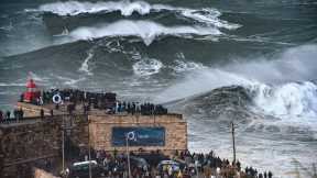 World Record Waves at Nazare: Surfing A 100-Foot Wave