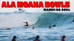 Surfing Ala Moana Bowls (4K Raw) May 20, 2024