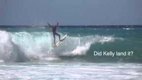 Kelly Slater surfs Lymans in Kailua-Kona Hawaii