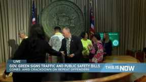Gov. Green signs bills relating to traffic, public safety