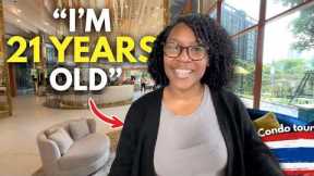 American moves to Bangkok alone and gives a tour of her $540/Month loft condo