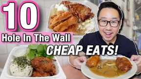 10 HOLE IN THE WALL Cheap Eats in Hawaii || Local Food Spots You NEED to Try!