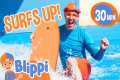 Blippi Learns to Surf at a Water