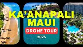 Drone Tour of Kaanapali Beach Maui, Sheraton to Hyatt - Resorts, Snorkeling & Summer 2025 Conditions