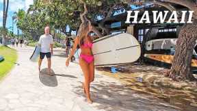 WALKING Tour 🏖 Waikiki Beach Hawaii #beach #honolulu #travelvideo