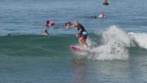 Surfing at Tracks on Oahu, Hawaii