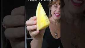trying the #viral #yellow #watermelon #hawaii #food