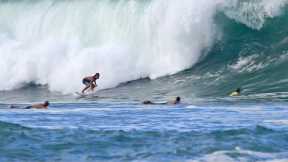 HUGE Ala Moana BOWLS 😱💣☄️Biggest CLEAN-UP SET I've seen on a BIG BOWLS 8/9/25 Massive Waikiki 8am