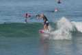 Surfing at Tracks on Oahu, Hawaii