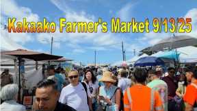4K Kakaako Farmer's Market on 9/13/25 in Honolulu, Oahu, Hawaii
