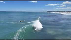 Surfing HURRICANE IMELDA/HUMBERTO, SOUTH BEACH, MIAMI FLORIDA