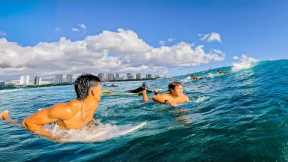 Surfing a 5'7 to 9'0 | Crispy Clean South Shore Waves | RAW POV