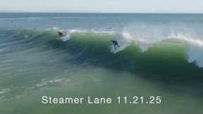 Steamer Lane 8-12 ft - raw 4k surf compilation 11.21.25